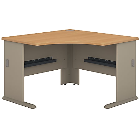 Bush Business Furniture Office Advantage Corner Desk 48"W, Light Oak/Sage, Standard Delivery