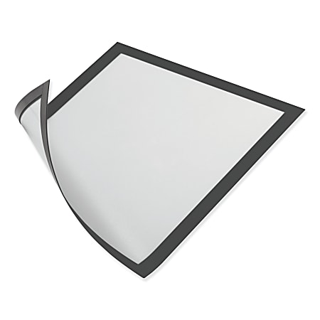 Durable DURAFRAME Magnetic Sign Holders, 6-1/2" x 9-1/2", Black, Set Of 2 Holders