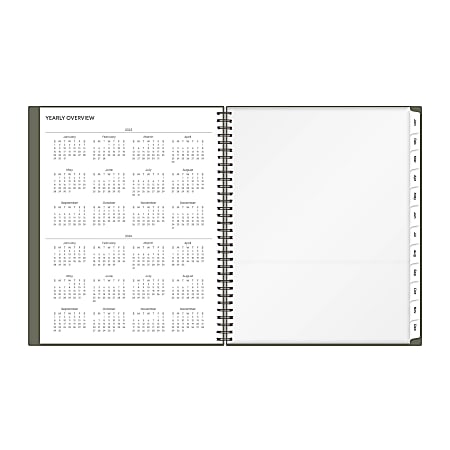 Blue Sky WeeklyMonthly Planning Calendar 8 12 x 11 HellosSolid Olive ...