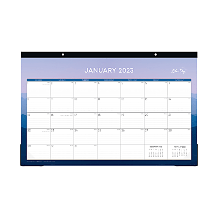 Blue Sky™ Monthly Desk Pad Planning Calendar, 17” x 11”, Moment, January To December 2023, 138909
