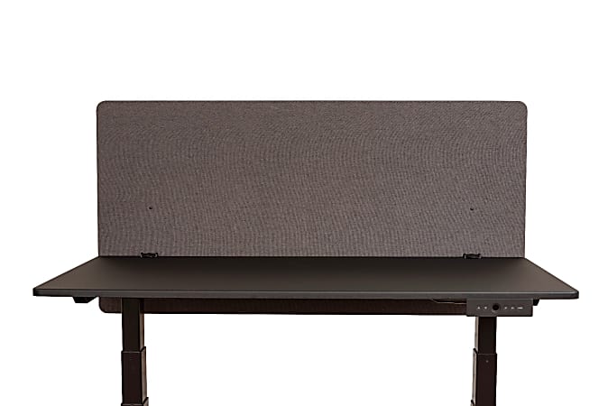 Luxor RECLAIM Acoustic Privacy Desk Panels, 48"W, Slate Gray