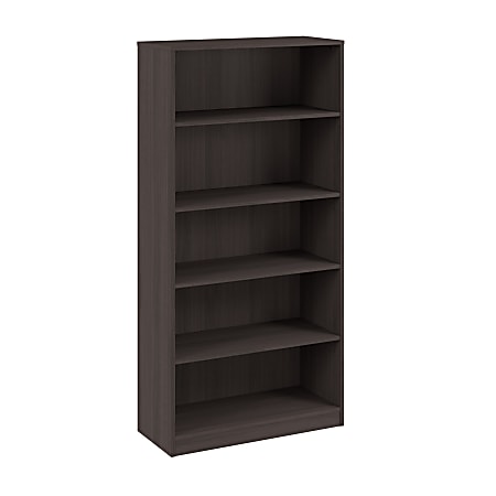 WorkPro® Motiva 72"H Tall 5-Shelf Bookcase, Storm Gray, Installation Included