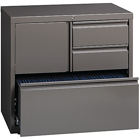 Lorell 30 W Steel Personal Storage Center With Lateral File Cabinet ...
