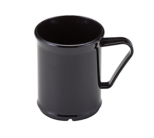 Cambro Camwear Dinnerware Mugs, 9.6 Oz, Black, Set Of 48 Mugs