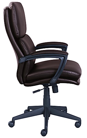 Serta Style Morgan High Back Office Chair Bonded Leather ChestnutBlack ...