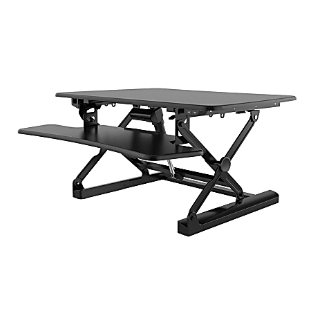 FlexiSpot EM2B 35"W Motorized Sit-Stand Desk Riser, Black