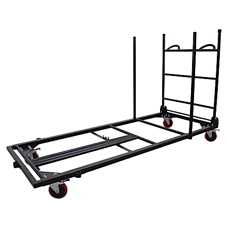 Lorell® Table Cart, For Plastic Rectangular Folding Tables, Charcoal