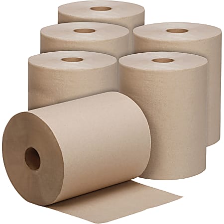 SKILCRAFT® Paper Towel Rolls, 10" x 800', 100% Recycled, Brown, Box Of 6 Rolls