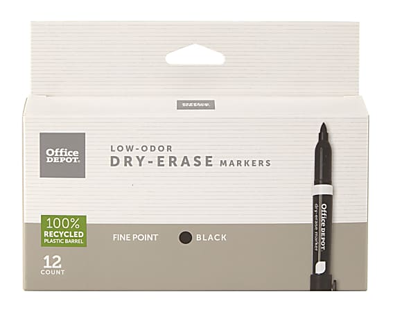 Washable Dry Erase Markers, Fine Line, 12 Per Box, 3 Boxes