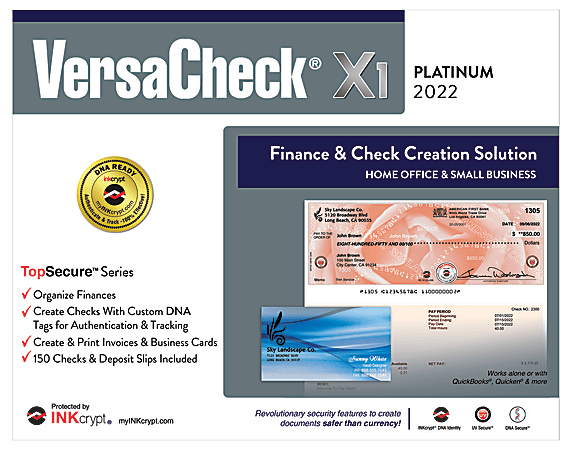 Amazon.com : VersaCheck Secure Checks - 750 Blank Business Checks - Blue  Premium - 250 Sheets Form #3000 - 3 Per Sheet : Check Writers : Office  Products