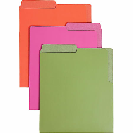 Smead® Organized Up Heavyweight Vertical File Folders, 8-1/2" x 11", Assorted Colors, Pack Of 6 Folders