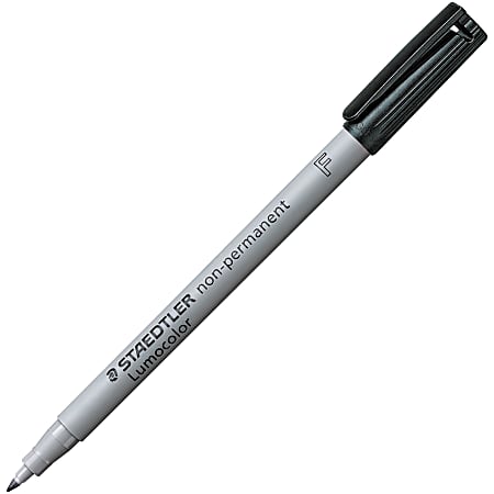 Staedtler Lumocolor Fine Point Waterbased Marker Fine Point Type Black  Water Based Ink Black Polypropylene Barrel 10 Box - Office Depot