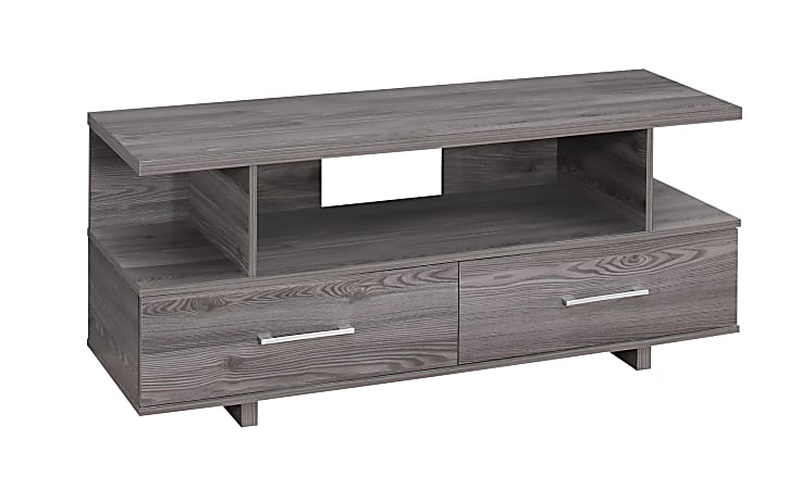 Monarch Specialties Luca TV Stand, 20"H x 47-3/4"W x 15-3/4"D, Gray
