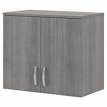 Bush® Business Furniture Universal Wall Cabinet With Doors And Shelves, Platinum Gray, Standard Delivery