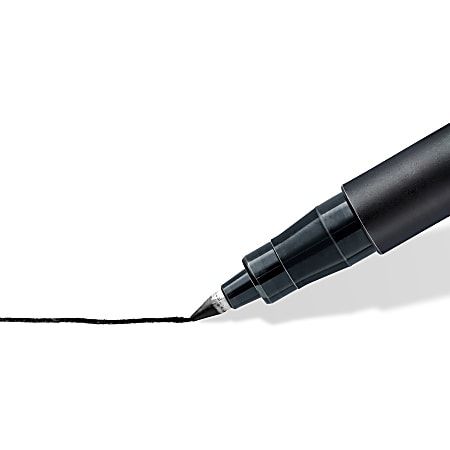 Lumocolor Quick-drying Fine Point Permanent Markers - Fine Marker Point - 0.6 mm Marker Point Size - Black - Black Polypropylene Barrel - 10 / Box