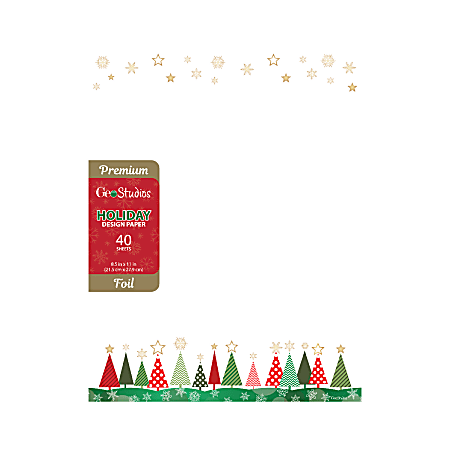 Geo Studios Holiday-Themed Letterhead Paper, Christmas Forest,