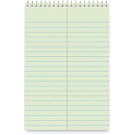 Universal Steno Book - 80 Sheets - Wire Bound - Square Front Ruling - Gregg Ruled Red Margin - 6"x9" Sheet Size - 86920