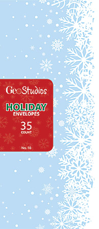 Geo Studios #10 Holiday-Themed Envelopes, Gummed Seal, Blue