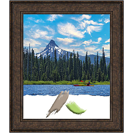 Amanti Art Picture Frame, 26" x 30", Matted For 20" x 24", Ridge Bronze