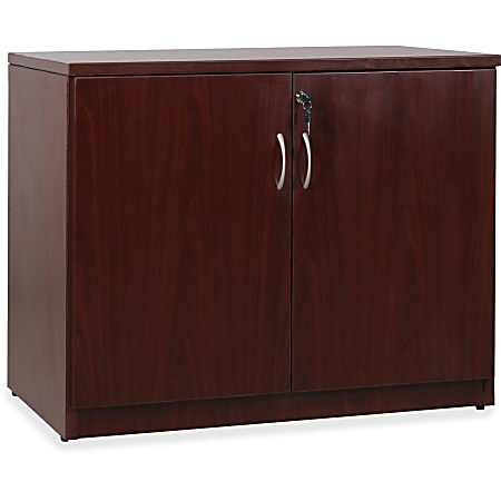 Lorell® Essentials 36"W Storage Cabinet, Mahogany