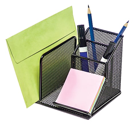 Office Depot® Brand Mesh Desk Organizer, Black