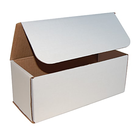 Office Depot® Brand White Mailing Boxes, 100% Recycled, 4"H x 10"W x 4"D, Pack Of 2