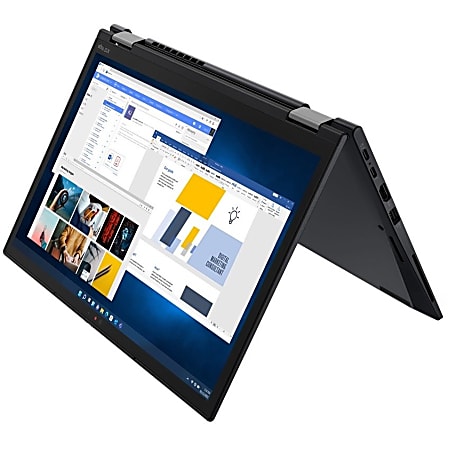 Lenovo ThinkPad X13 Yoga Gen 3 21AW002NUS 13.3" Touchscreen 2 in 1 Notebook - WUXGA - 1920 x 1200 - Intel Core i7 i7-1255U Deca-core (10 Core) - 16 GB RAM - 256 GB SSD - Thunder Black - Windows 11