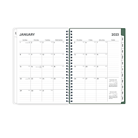Blue Sky WeeklyMonthly Planning Calendar 5 78 x 8 58 Seychelle January