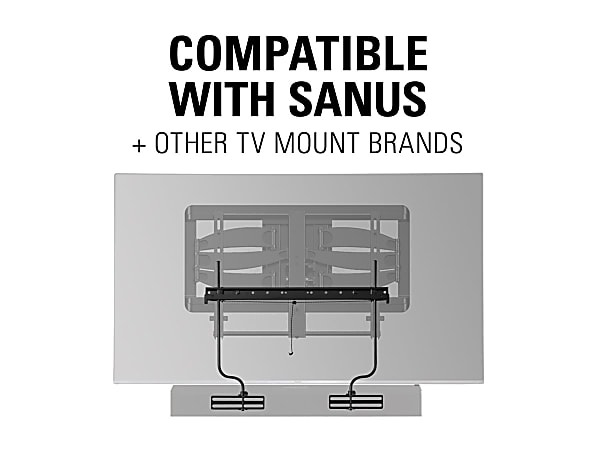 Sanus SASB1-B1 - Mounting kit (horizontal bracket, 2 arms, bottom bracket) - for sound bar - universal, depth adjustable - black - screen size: 32"-90" - VESA bracket mounting