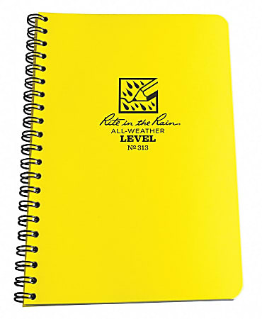Rite in the Rain All-Weather Spiral Notebooks, 4-5/8" x 7", Yellow, Pack Of 12 Notebooks