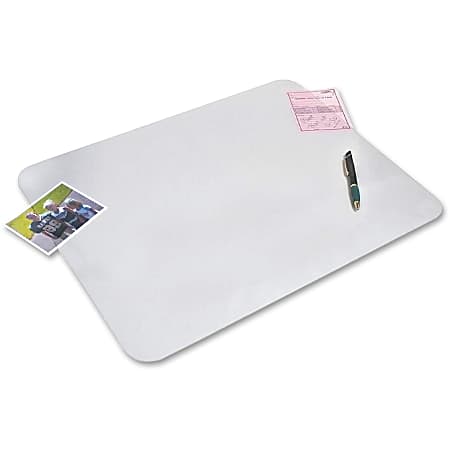 Artistic KrystalView Nonglare Desk Pad - Rectangular - 24" Width x 19" Depth - Vinyl, Polyvinyl Chloride (PVC) - Frosted Clear