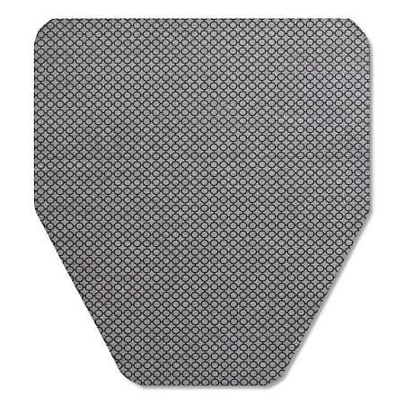 TOLCO® Komodo Urinal Mat, 18 x 20, Gray, 6/Carton