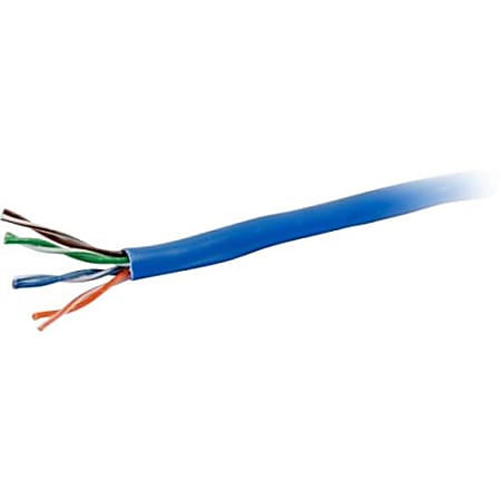 C2G 1000ft Cat6 Bulk Ethernet Network Cable-Solid UTP-Plenum CMP Blue TAA