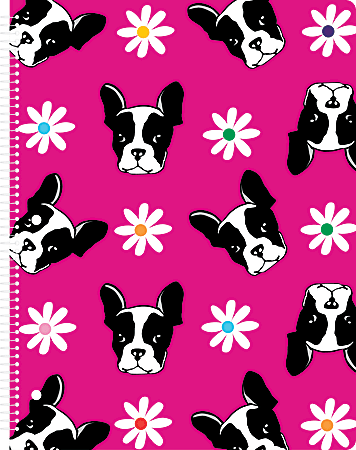 Eccolo Lena + Liam BTS Notebook, 8-1/2" x 11", 1 Subject, College Rule, 80 Sheets, Pug