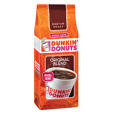 Dunkin' Donuts® Original Blend Whole Bean Coffee, Medium Roast, 12 Oz Per Bag