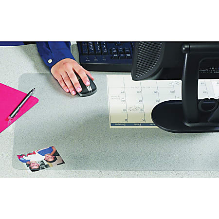 Artistic KrystalView Nonglare Desk Pad With Antimicrobial
