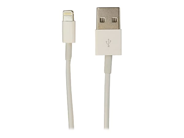 VisionTek Lightning to USB 1 Meter Cable White (M/M) - 3.3 Ft USB lightning cable for iPhone, iPad Air, iPad Mini, iPod - Data and Power
