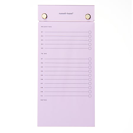 Russell & Hazel Acrylic Drafter Notepad, 4” x 8-1/2”, Blush