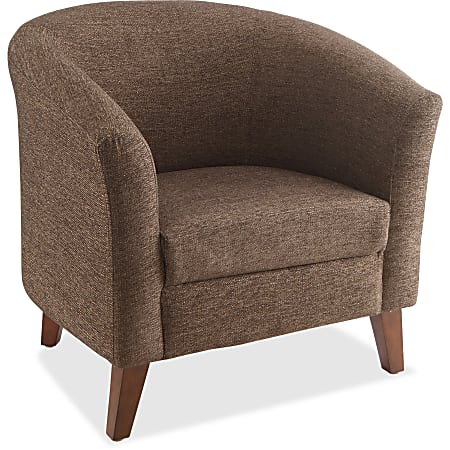 Lorell® Barrel Club Armchair, Fabric, Brown