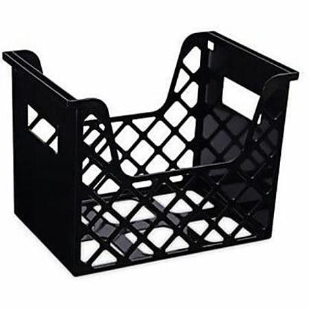 Universal Desktop File Organizer - 9.6" Height x 13.2" Width x 8.5" Depth - Sturdy, Handle - Black - Plastic - 1 Each
