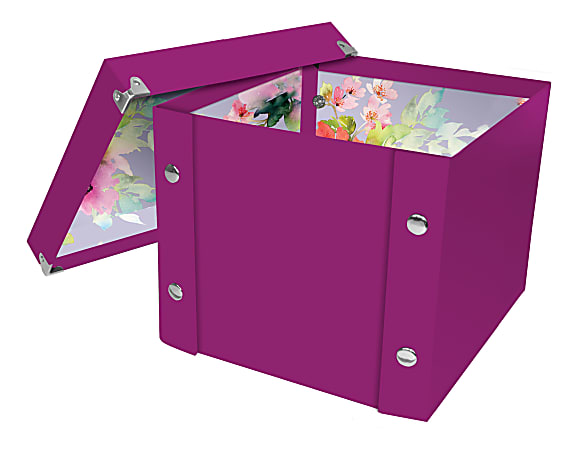 Snap-N-Store™ Select Storage Box, 8-1/4" x 2" x 8-1/4", Berry/Floral