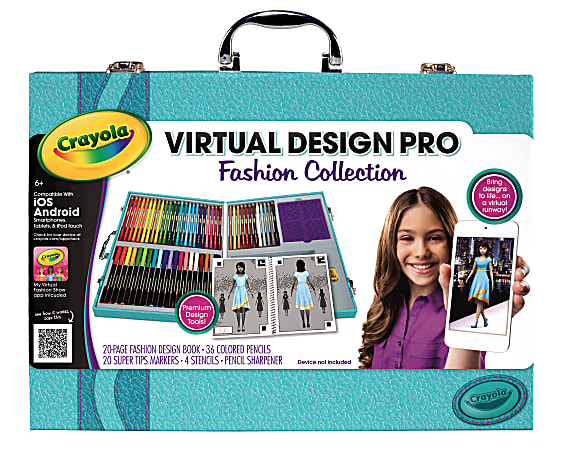 Crayola® Virtual Design Pro, Fashion Collection, 3.25mm, Asorted Colors, Pack Of 56