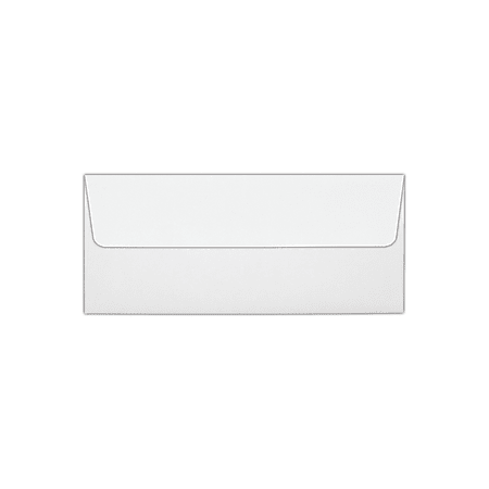 LUX #10 Foil-Lined Square-Flap Envelopes, Gummed Seal, White/Silver, Pack Of 1,000