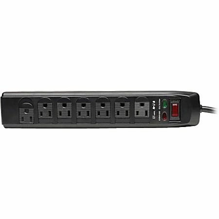 Tripp Lite Surge Protector Power Strip 120V 7 Outlet RJ11 6' Cord 1440 Joule - Surge protector - 15 A - TLP706TELC