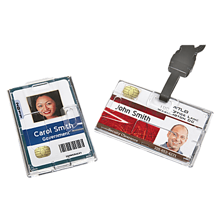 SKILCRAFT® Smart Card Holder, 2 1/8" x 3 1/2", Clear, Box Of 250 (AbilityOne 8455-01-645-2732)