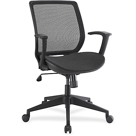 Lorell® Ergonomic Mesh Mid-Back Work Chair, Black