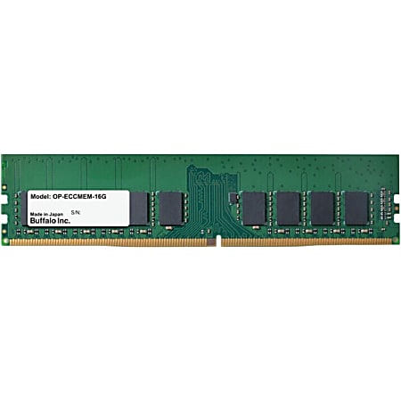 Buffalo OP-MEM Series - DDR4 - module - 16 GB - DIMM 288-pin - 2666 MHz / PC4-21333 - 1.2 V - unbuffered - ECC