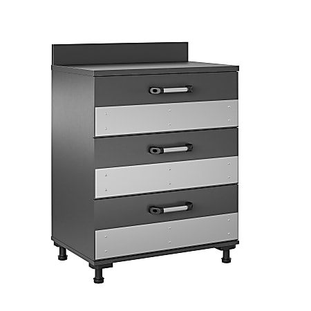 Ameriwood™ Home Systembuild Evolution Boss 30"W 3-Drawer Storage Cabinet, Gray