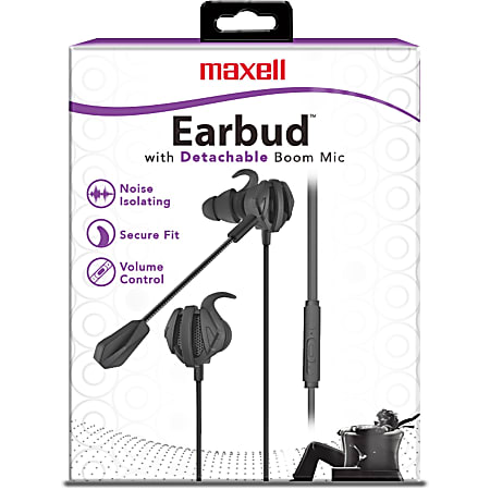 Maxell Maxell Stereo Earbuds - Stereo - Mini-phone (3.5mm) - Wired/Wireless - Bluetooth - Earbud - Binaural - In-ear - Black