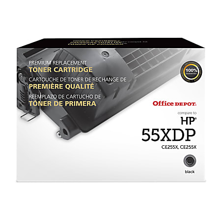 Office Depot® Remanufactured Black Toner Cartridge Replacement for HP 55X, OD55XX2